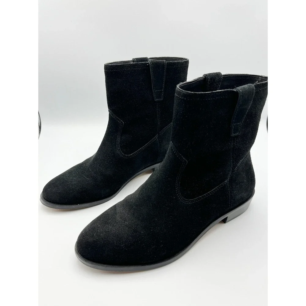 Rebecca Minkoff Black Suede Western Ankle Boots Women's‎ Size 6.5M